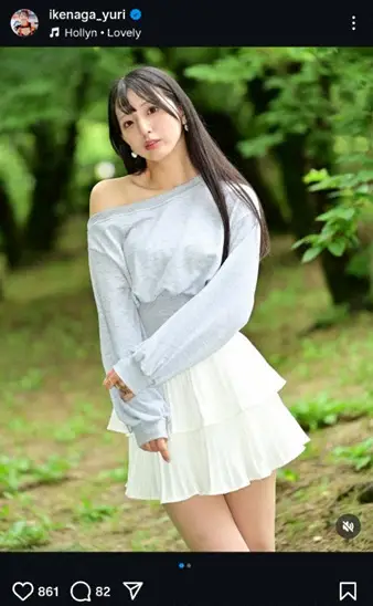 【画像・写真】“元アイドル”29歳レースクイーン・池永百合　白のミニスカ姿披露に「魅力的で！お似合い」「激カワ」