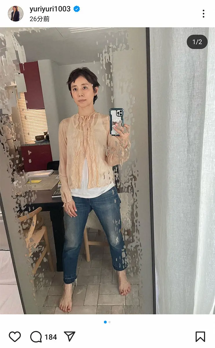 【画像・写真】石田ゆり子の公式インスタグラム（@yuriyuri1003)から