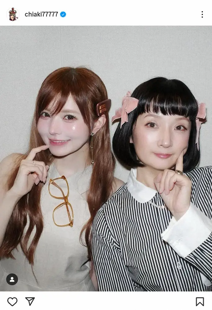 【画像・写真】千秋＆美人タレントが年齢不詳すぎ！「わたしもほっぺたに艶玉作りたい」自宅行き来する仲良しコンビ
