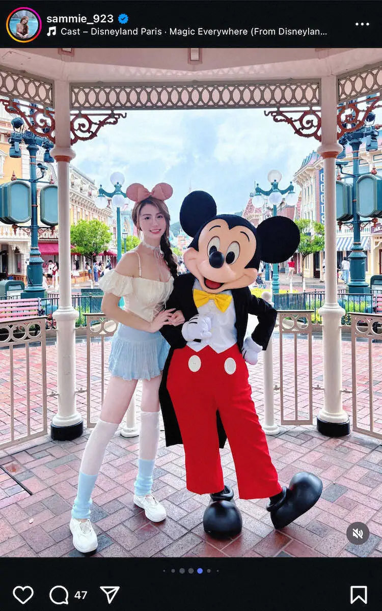 【画像・写真】まさにプリンセス！人気台湾チアが初香港ディズニーへ！！「美しすぎ」「可愛すぎる」「美脚」などの声