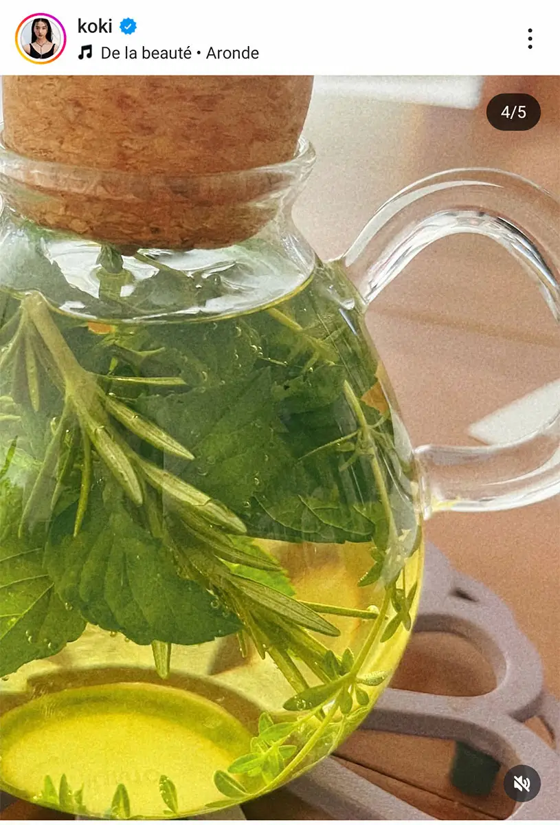 【画像・写真】Koki，　愛犬とのラブラブタイム＆「マミーが育てている」ミントで優雅な朝ティータイム報告