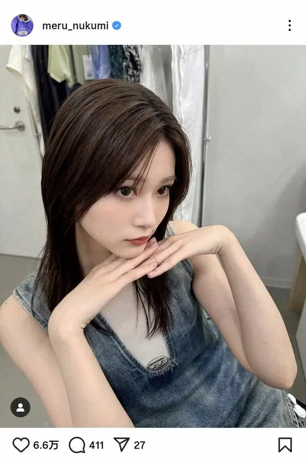 【画像・写真】めるる　雰囲気ガラリ！前髪伸ばし途中の近影にファン大絶賛「似合う」「お姉さん」「大人っぽくてすき」