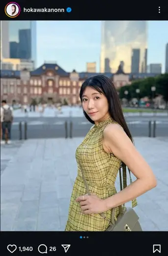 【画像・写真】“美しすぎる気象予報士”穂川果音　ノースリーブワンピース姿披露に「カッコイイ」「色気が…」「綺麗」