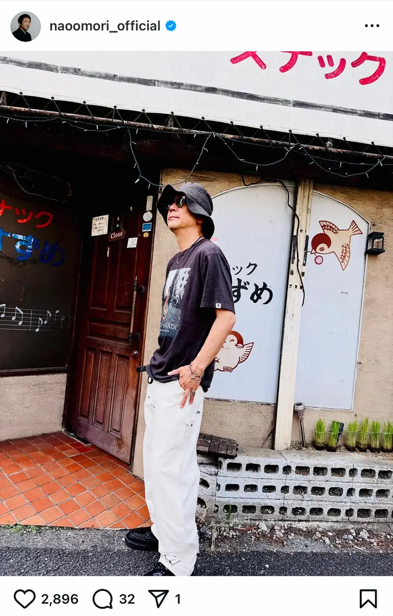 【画像・写真】53歳・大森南朋「暑いので気をつけて」センス光るカジュアルコーデに反響「ラフな感じで男前」「素敵」