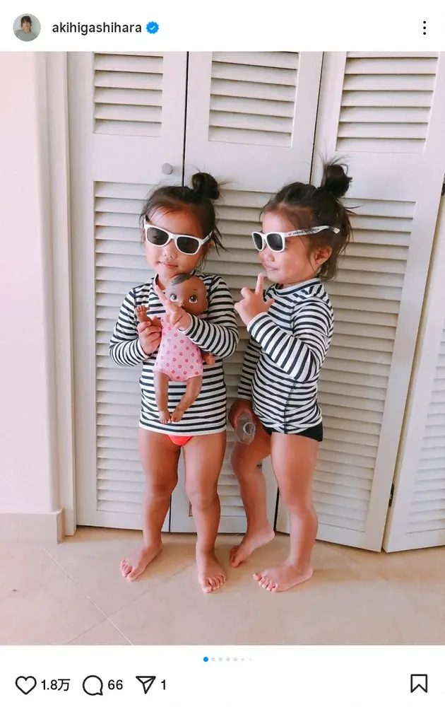 【画像・写真】東原亜希「10年が恐ろしく早い」双子姉妹の誕生日を祝福　壮絶育児を回想「記憶がまるで抜けていたり…」