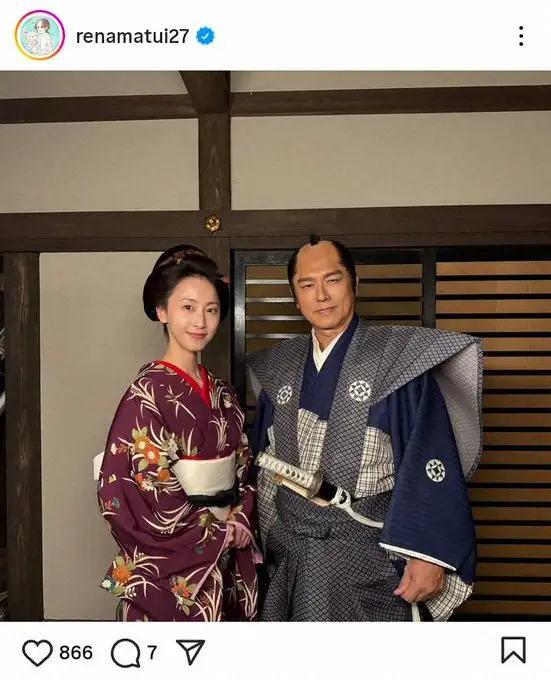 【画像・写真】松井玲奈　「大人になったなあ」と言ってくれた大物俳優と着物姿で2ショット　「素敵です」の声