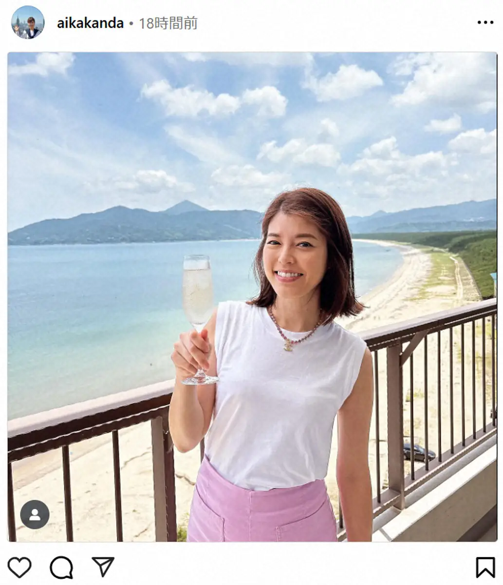 【画像・写真】神田愛花　週末ショートトリップで訪れた場所、ノースリーブさわやかコーデ「海が似合う」「すてきな場所」