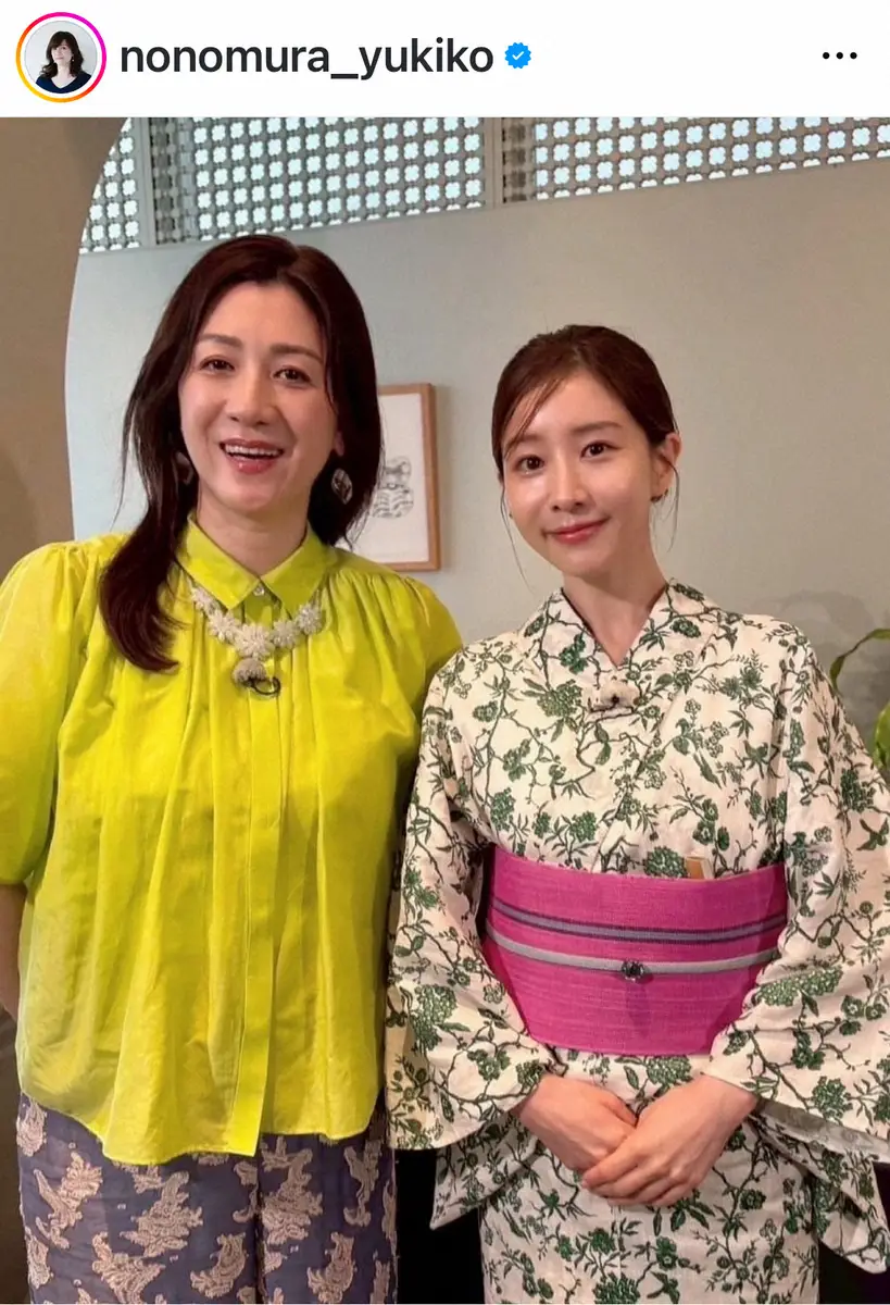 【画像・写真】野々村友紀子氏　田中みな実との初共演で驚がく「同じ人間でこんなサイズ違うことってあるんやったっけ？」