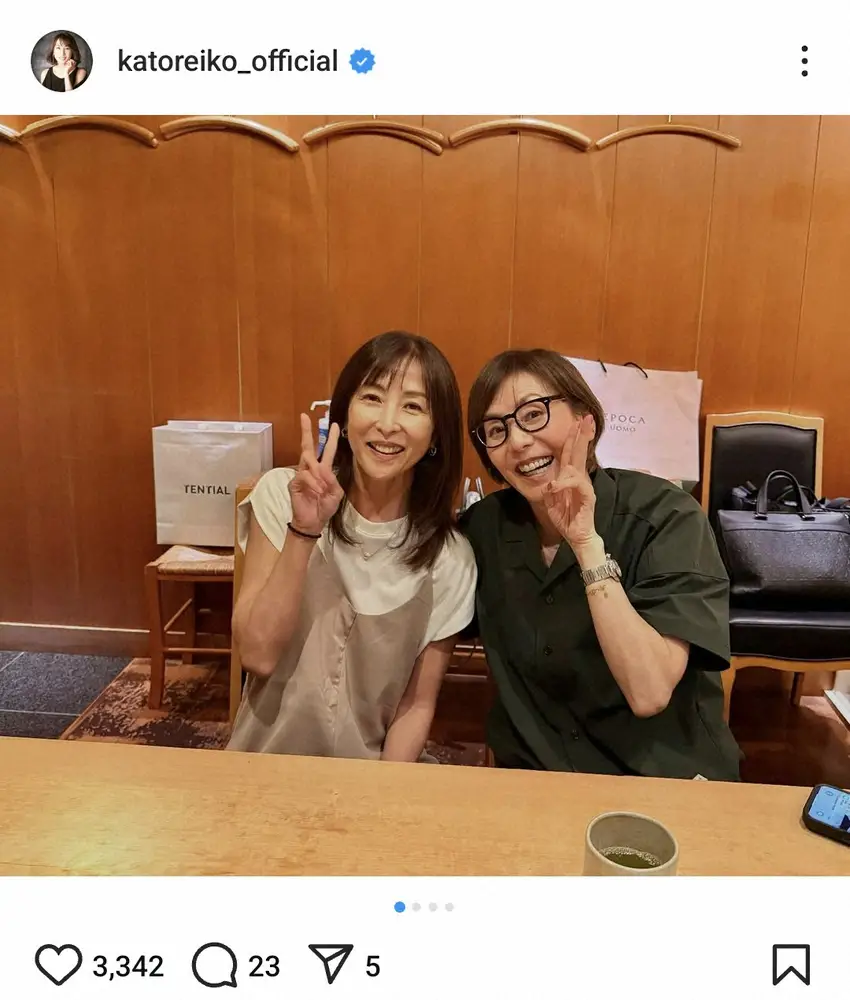 【画像・写真】かとうれいこ　夫のプロゴルファー・横尾要とのレアな夫婦ショット披露　元アスリート夫妻らと共に