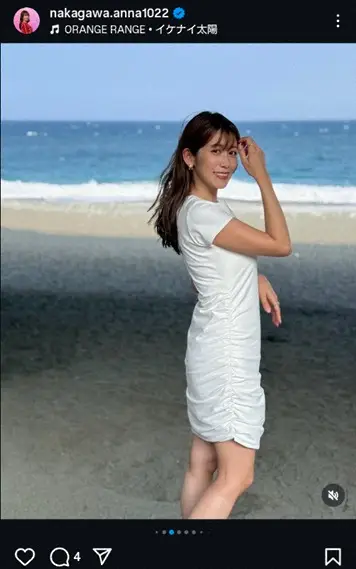 【画像・写真】中川安奈アナ　白のミニワンピの私服姿披露に「惚れてまうやろ」「可愛いすぎます」「綺麗やなあ」