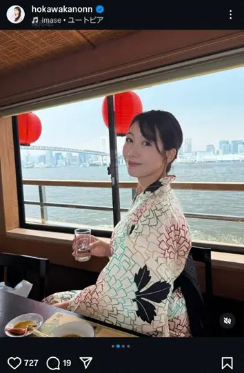 【画像・写真】“美しすぎる気象予報士”穂川果音　浴衣姿を披露に「艶っぽい…」「絵になりすぎです」「ザ浴衣美人」