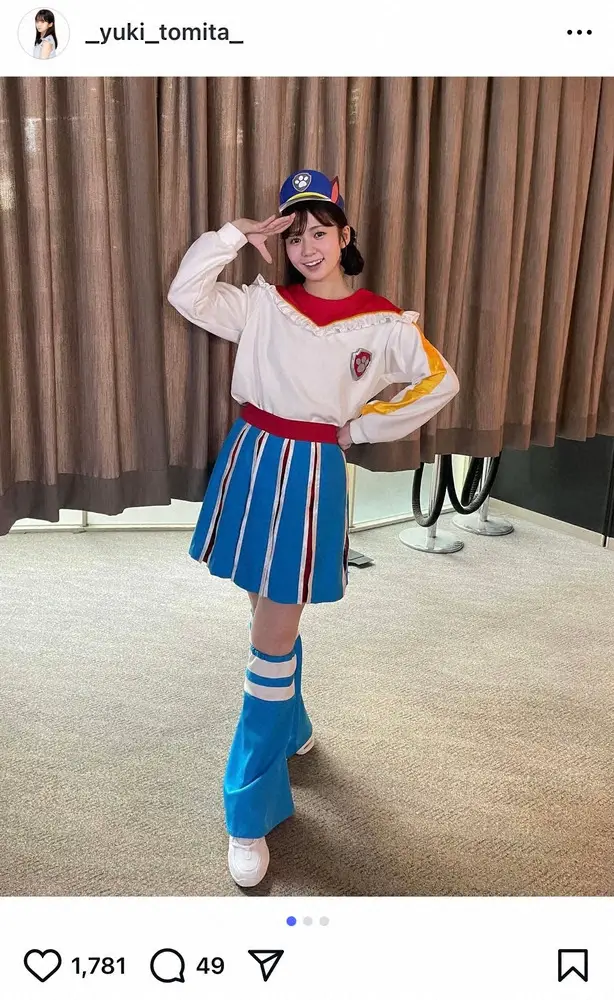 【画像・写真】テレ東・冨田有紀アナ 「パウ・パト」コスチューム姿披露「歌って踊れてすごく楽しい時間でした！」