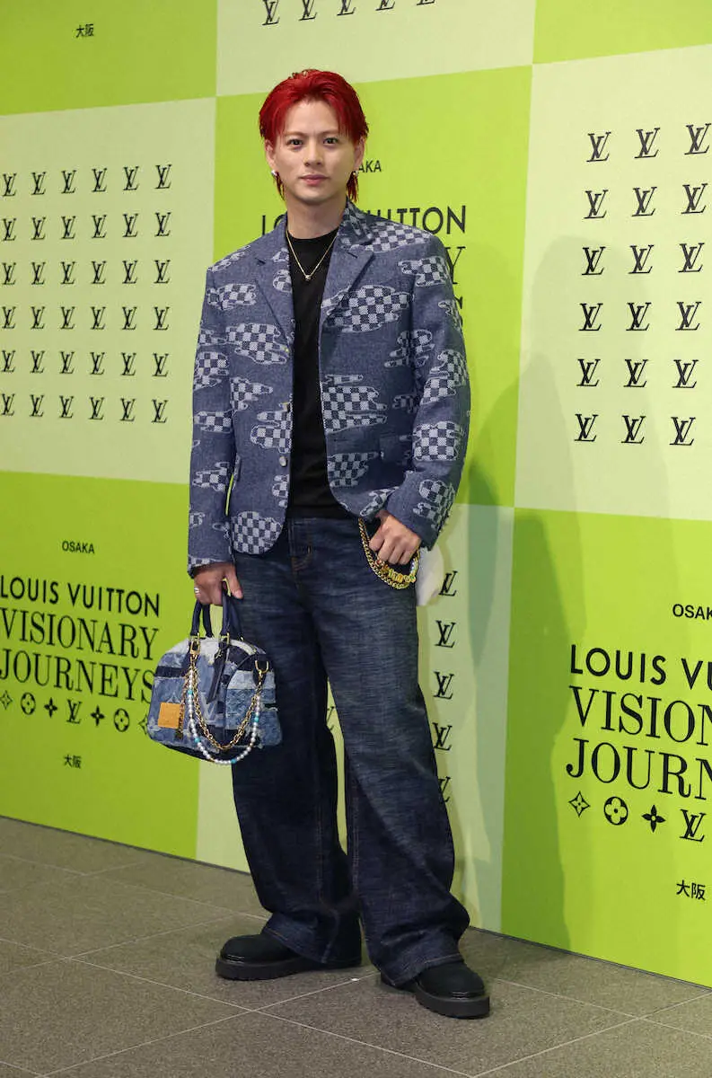 【画像・写真】平野紫耀、赤髪＆ダミエ柄デニムでルイ・ヴィトン大阪イベントに登場！今夏やりたいことも告白