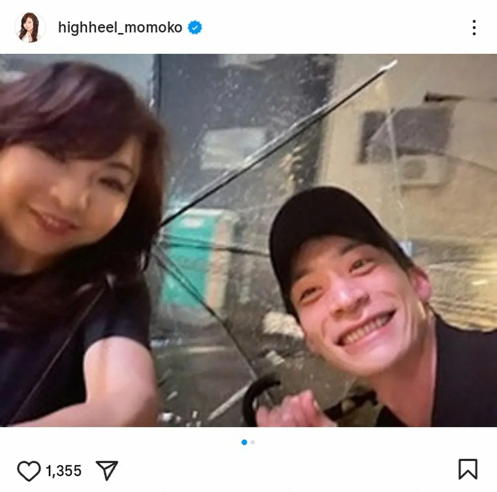 【画像・写真】ハイヒール・モモコ「地元が一緒！」“親戚のおばちゃん”と慕うイケメン元アスリートとの仲良し2ショ公開