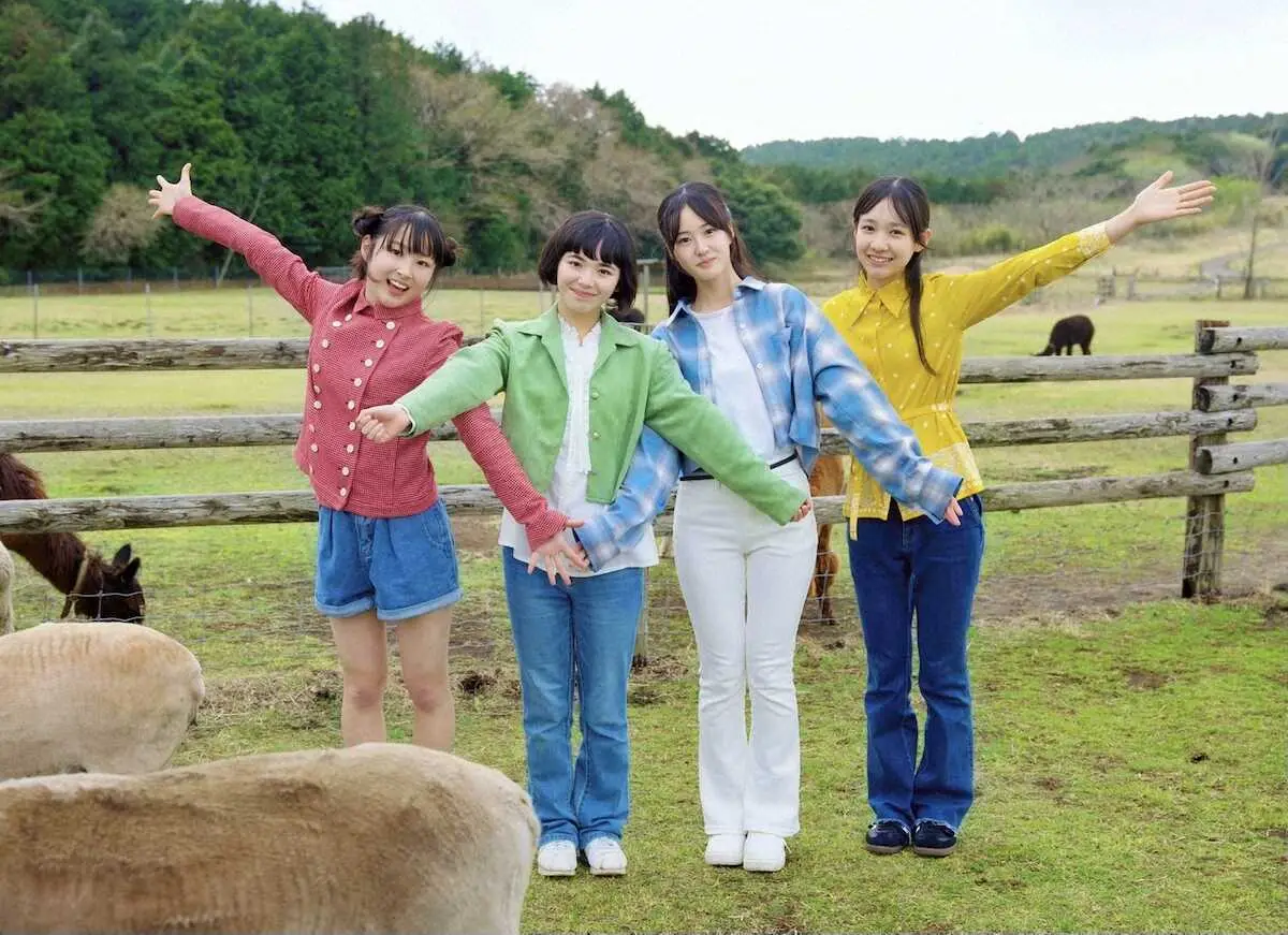 【画像・写真】マザー牧場2025イメージガール決定　有山昊＆黒崎みりあ＆舞坂きこ＆松坂玲海の4人が就任