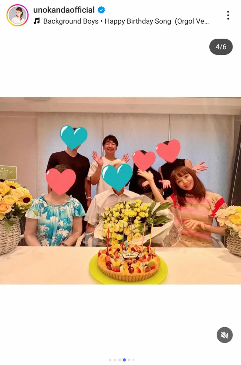【画像・写真】神田うの　父の傘寿祝いで家族集合ショット公開「自分の父親が傘寿の年齢に…色々と考えさせられます」