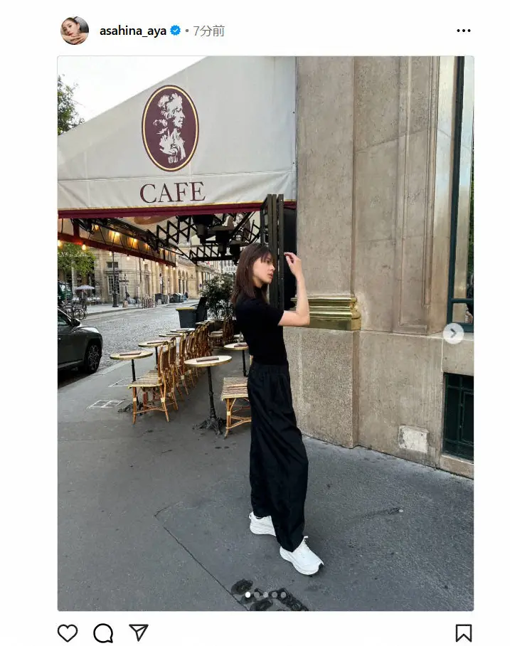 【画像・写真】朝比奈彩　仕事でパリへ！「環境に感謝しながら、精進します！」産後とは思えない“美スタイル”に反響　