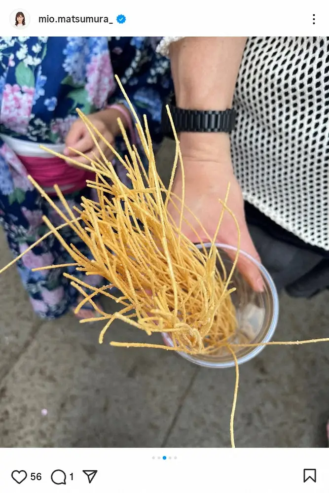 【画像・写真】フジ松村未央アナ　「夏祭り大好き」6歳愛娘と浴衣姿の仲良し親子ショット披露　夫は陣内智則