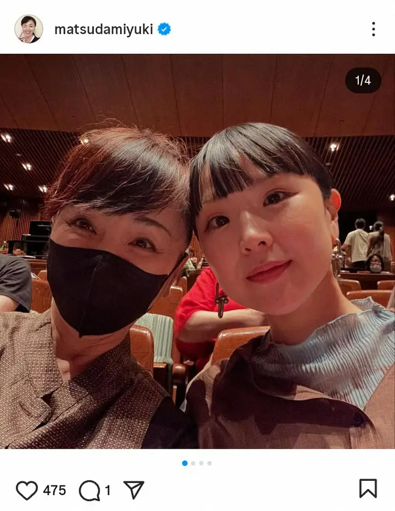 【画像・写真】松田美由紀　「娘とデート」長女・松田ゆう姫とダンス鑑賞満喫の親子ショット「しあわせだったー！」