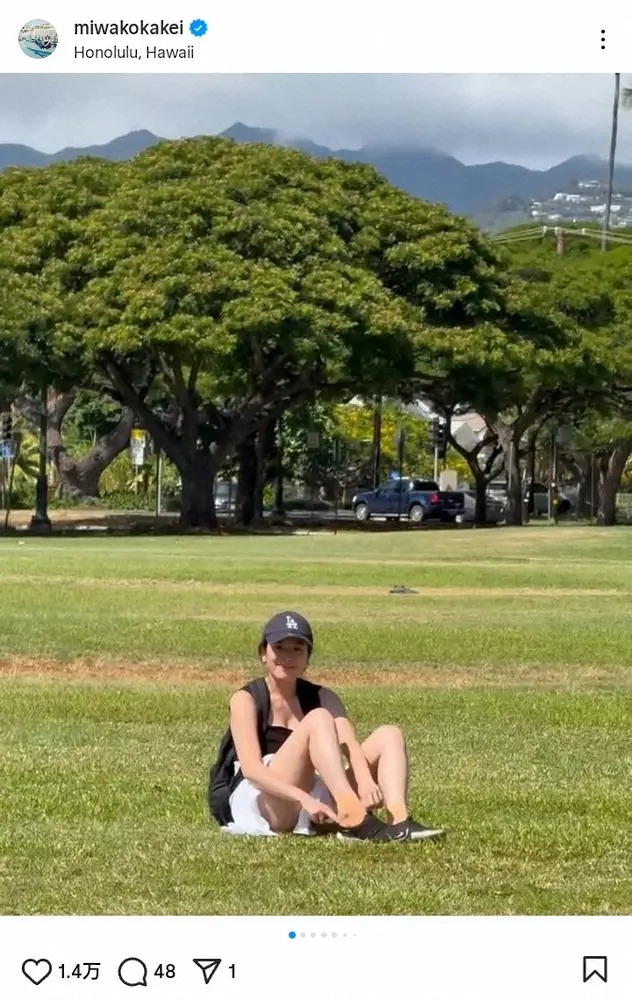 【画像・写真】筧美和子　ハワイでリラックス！自然体の近影にファン「足キレイ」「相変わらずのナイスバディ」