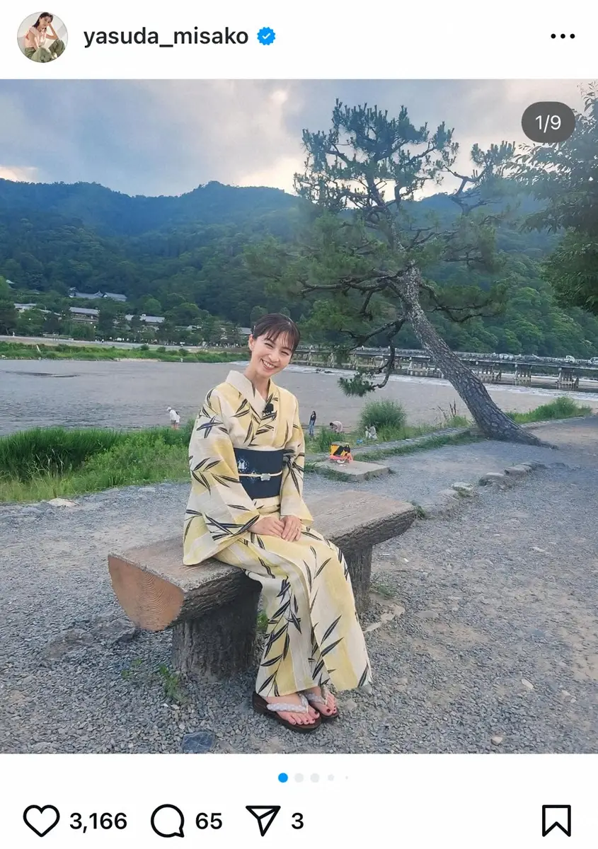 【画像・写真】安田美沙子　故郷・京都ではんなり浴衣姿　「まさに京美人」「艶やか」「大人の魅力がすごい」と大反響