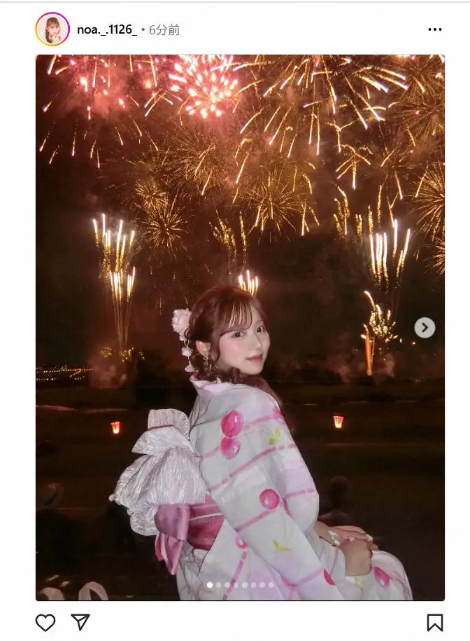 【画像・写真】辻希美の長女・希空　華やか浴衣姿が反響「さくらんぼの浴衣だよ」花火大会を楽しんだことを報告