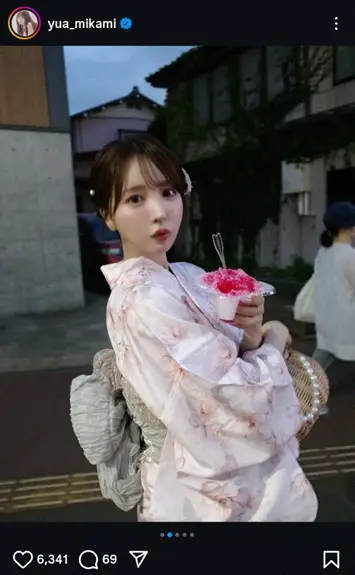 【画像・写真】三上悠亜　浴衣姿の“長岡まつり大花火”堪能ショット公開に「お似合い可愛いイイ」「夏日風情」「素敵」