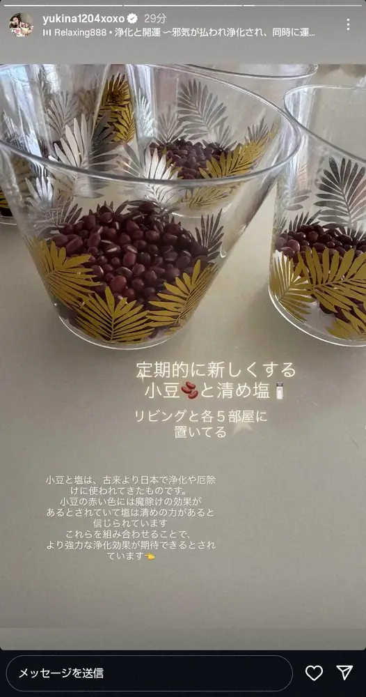 【画像・写真】木下優樹菜さん「リビングと各5部屋に置いてる」自宅アイテム告白「古来より日本で浄化や厄除けに…」