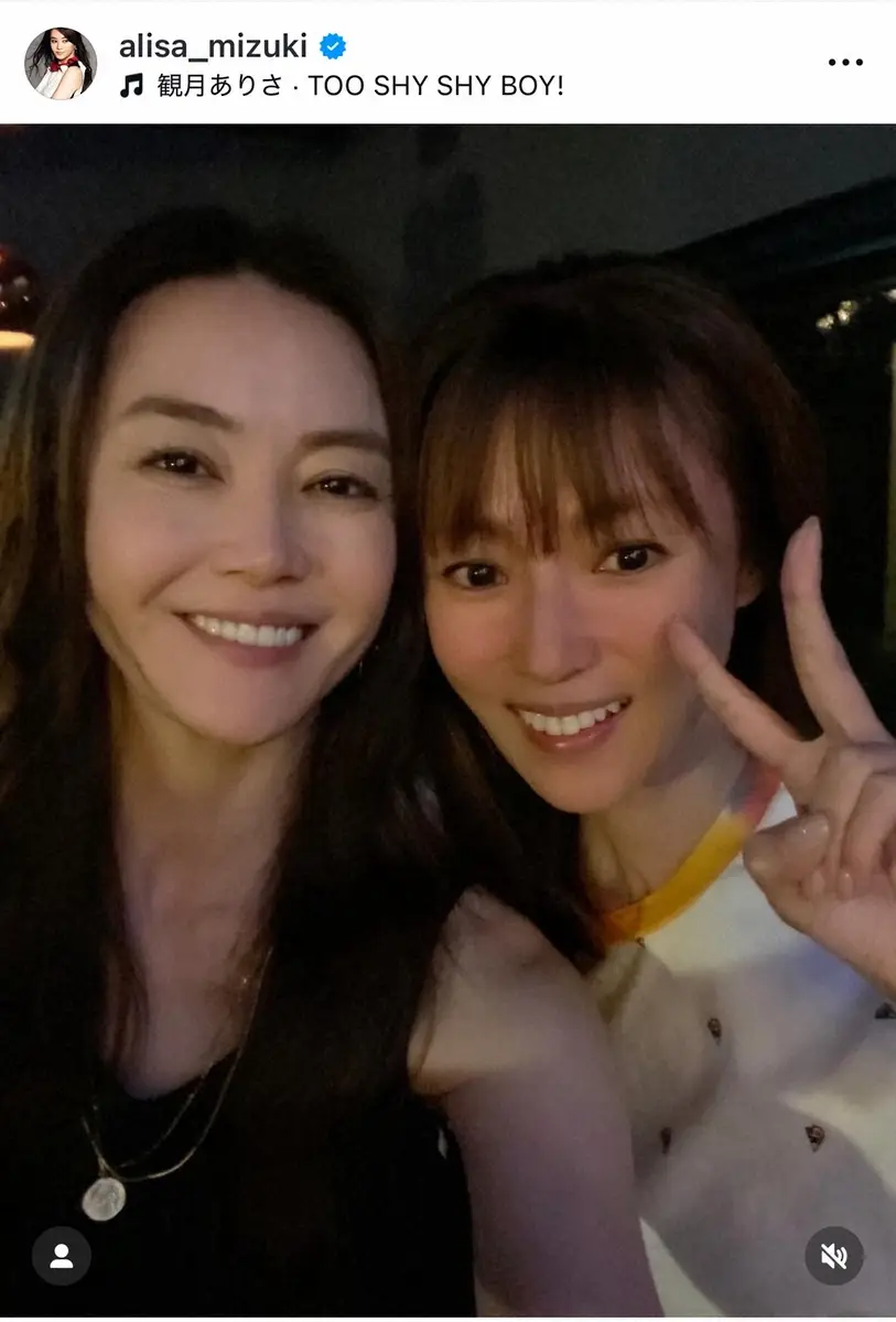 【画像・写真】観月ありさ　“スッピン”深田恭子との密着2ショット披露　「かなり久しぶり」の再会にファン歓喜