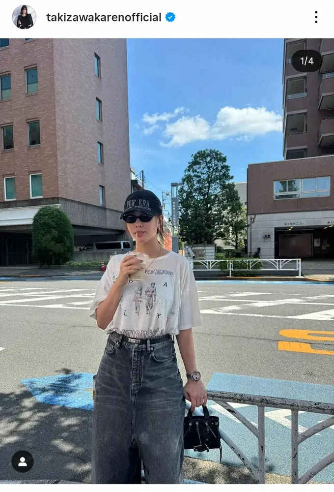 【画像・写真】滝沢カレン　「激暑散歩」出産報告から2週間の私服ショット披露「楽しい夏になりますように」