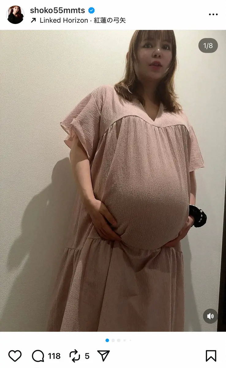 【画像・写真】双子妊娠中の中川翔子　大きなお腹をアップし「わたしの身体どーなるの？」「不安で泣けてきました」