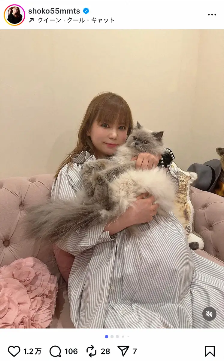 【画像・写真】双子妊娠中の中川翔子「3809gまできました」　指の痛みに加え…「鏡みるたび悲しくなる」苦悩も吐露