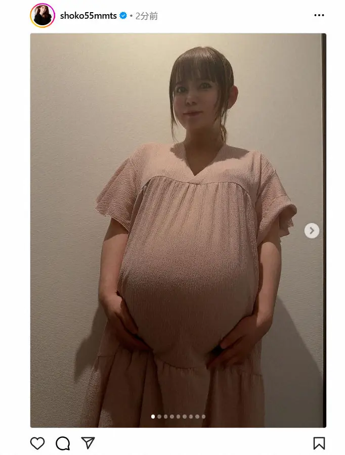 【画像・写真】双子妊娠中の中川翔子　先輩ママに質問「体重どうでした？」ふっくらお腹を公開し「人生で初めてみる数字」