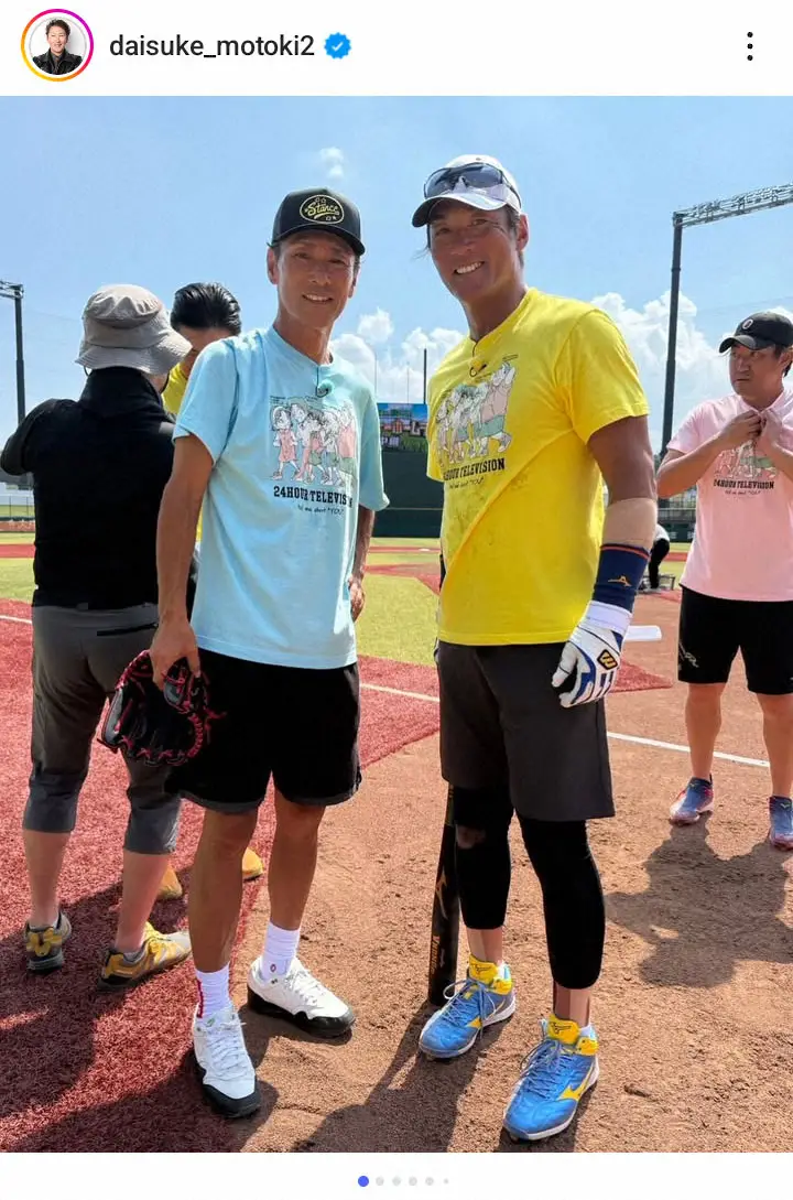 【画像・写真】元木大介氏「24時間テレビ」一茂企画ショット公開！ピッチャー役に反響「ナイスアシスト」「お疲れ様」