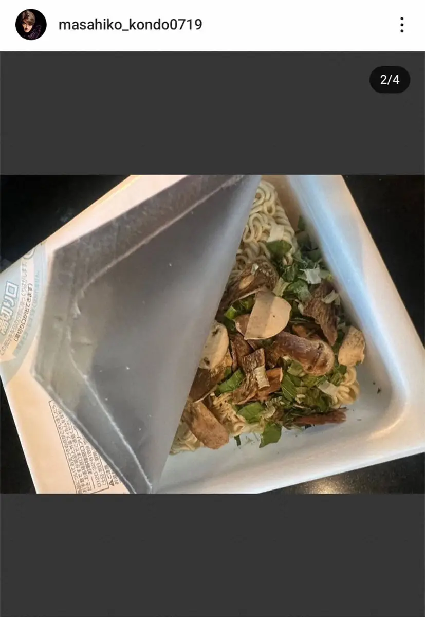 【画像・写真】近藤真彦「パクられた～（笑）」アレンジした贅沢カップ焼きそばが本当に発売と驚き「美味しかった～！」