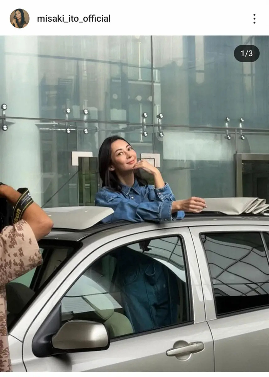 【画像・写真】伊東美咲　かつての愛車との撮影報告「とても愛着のある一台です」　自身で特別色考案も