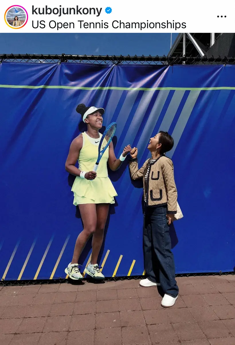 【画像・写真】NY在住・久保純子「さすがに手が届かないので…」全米OPテニス“満喫”にファン「そんな楽しみ方も…」