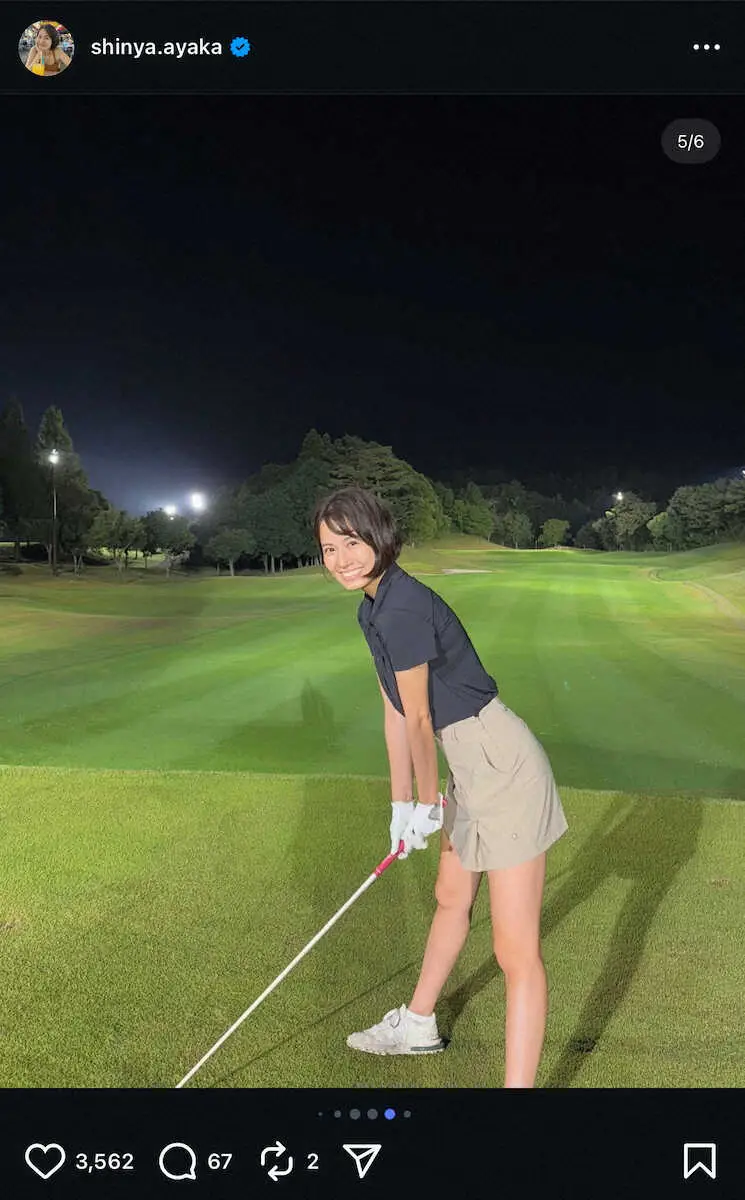 【画像・写真】TikTokで人気の福岡女子“美脚”ミニスカゴルフ姿！ネット絶賛「スタイル良き」「運動神経抜群」