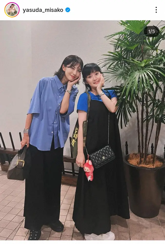 【画像・写真】安田美沙子　「沢山パワーをもらった」“大先輩”タレントとのツーショ披露「とっても向き合ってくれて…」