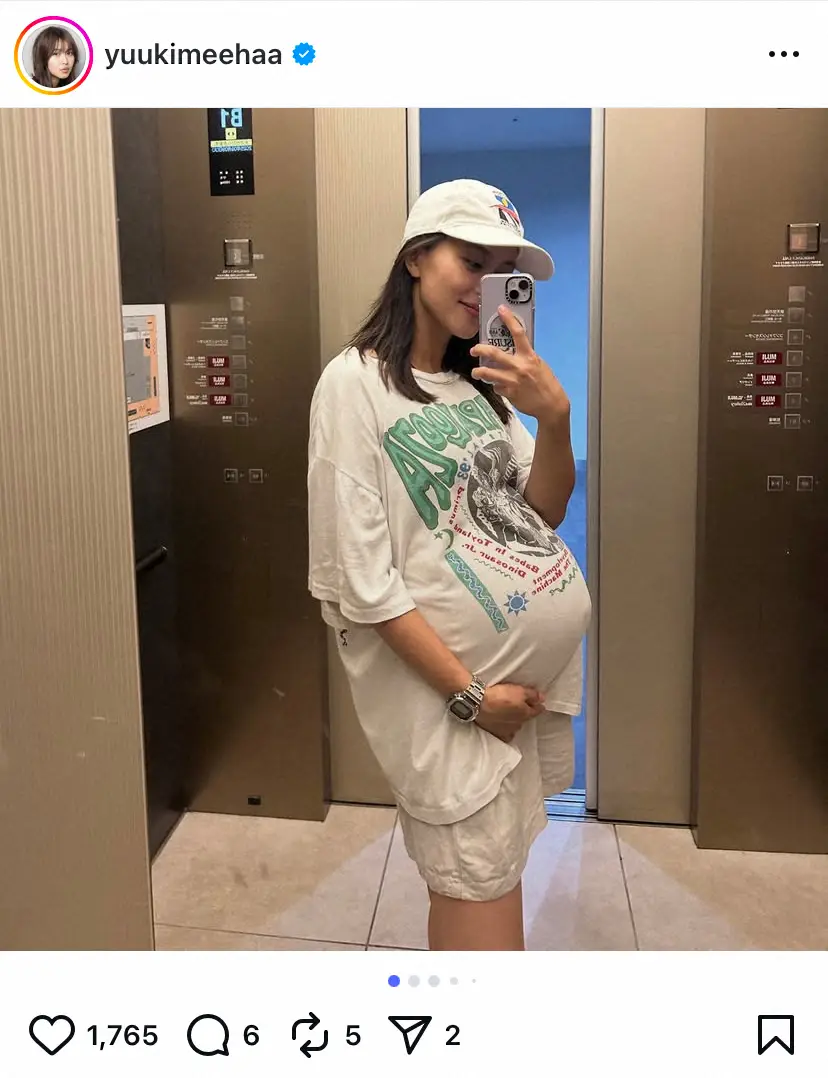 【画像・写真】第2子妊娠中の三原勇希「いよいよ感出てきました」大きなおなかショット公開　夫はJ1柏のDF犬飼智也