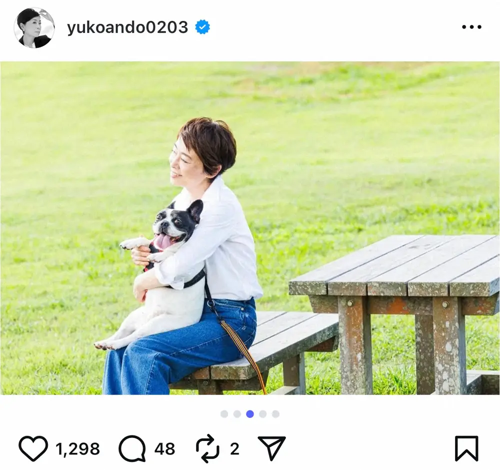 【画像・写真】安藤優子氏　愛犬との別れを報告　最期は病気との闘い「命の限りを生き抜いてくれた」　喪失感も