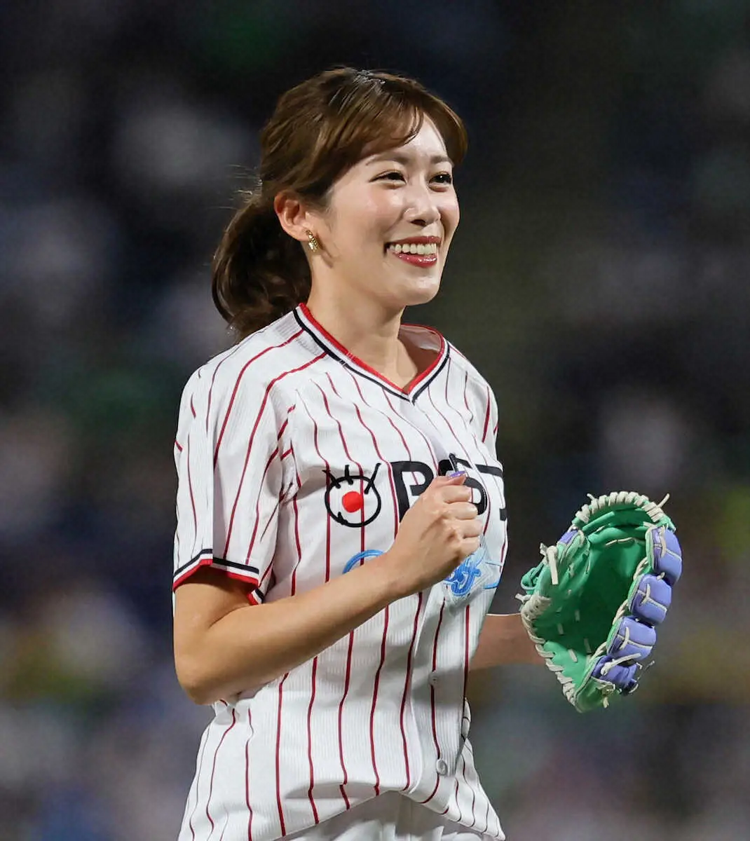 【画像・写真】G党・中川安奈アナ　ヤクルトの推し選手は…　大学の後輩「哲学者っぽいところが面白い」