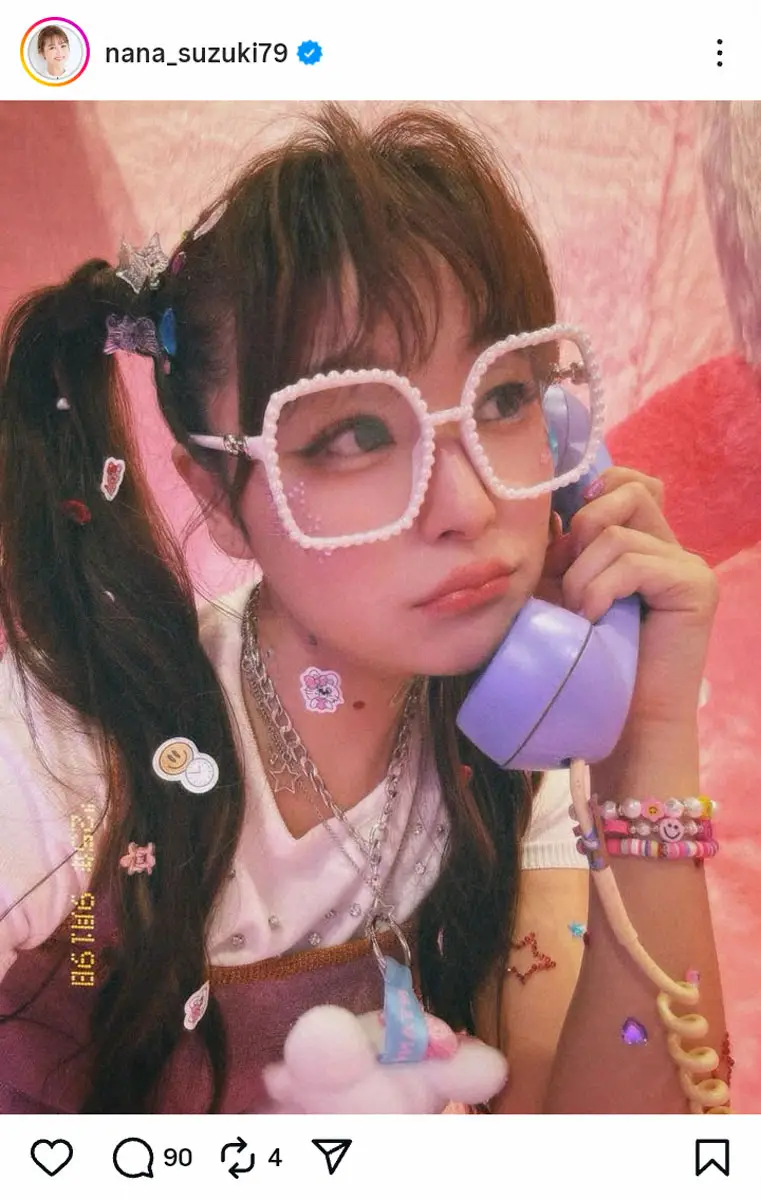 【画像・写真】鈴木奈々「ギャルになりました」ツインテールの“レトロ”ショット披露にファン「かわいい」「イケてる」