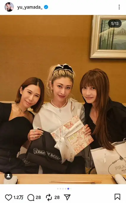 【画像・写真】山田優　黒木メイサ、アンミカらとの豪華バースデーショットを大量投稿！「いつも奇麗で素敵」の声