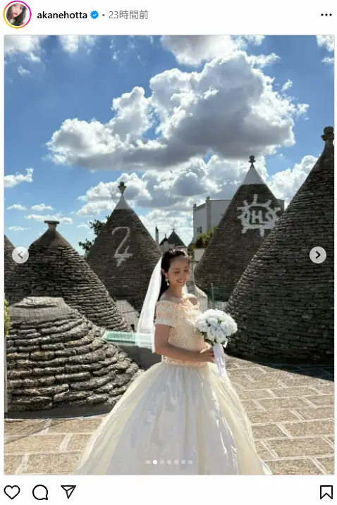 【画像・写真】堀田茜　ウエディングドレス姿が大反響　出川と“腕組みショット”も　「本当に美しい」「素敵」の声