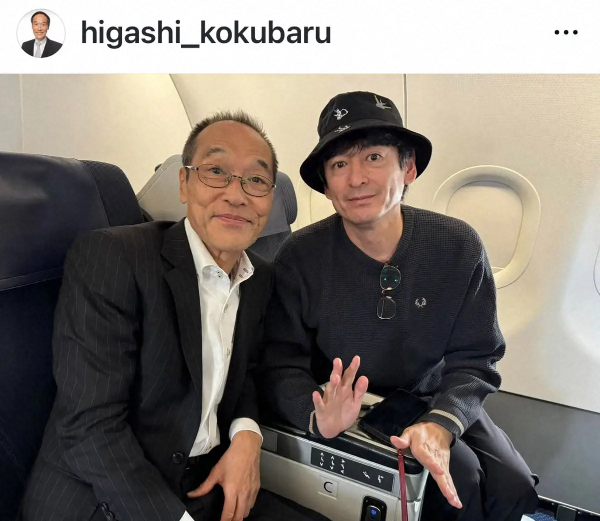 【画像・写真】東国原英夫氏　「能登空港から羽田空港までの飛行機で」人気芸人と遭遇「実は昨日も一緒だった」