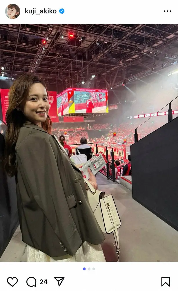 【画像・写真】久慈暁子　夫・渡辺雄太へエール　千葉J開幕戦へ「長いシーズン、健康で乗り切れますように」