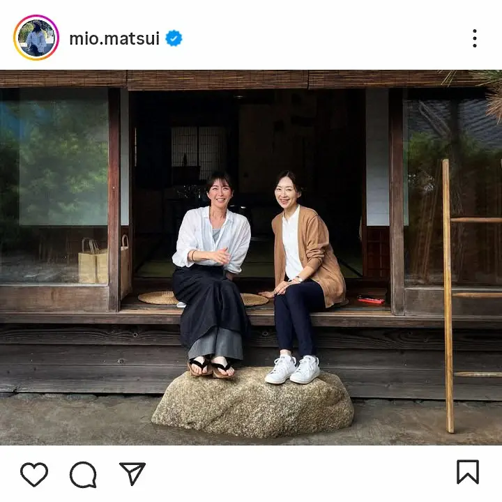 【画像・写真】松井稼頭央氏の美人タレント妻　中山秀征の元宝塚美人妻と古民家雑貨店で2S「遊びに来てくれました」