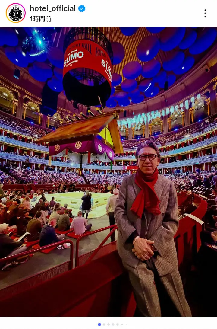 【画像・写真】布袋寅泰　大相撲ロンドン公演観戦を報告「英国中が相撲に夢中です」　音楽の殿堂での感動ショット公開