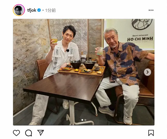 【画像・写真】ディーン・フジオカ　大物芸能人と念願の共演を報告「穏やかで心地よい時間でした」2ショットも投稿